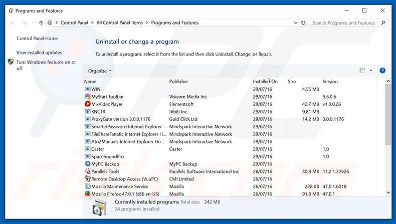 You have a ZEUS virus adware verwijdering via het Controle Paneel