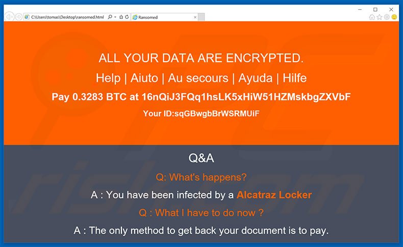 Alcatraz Locker decryptie-instructies