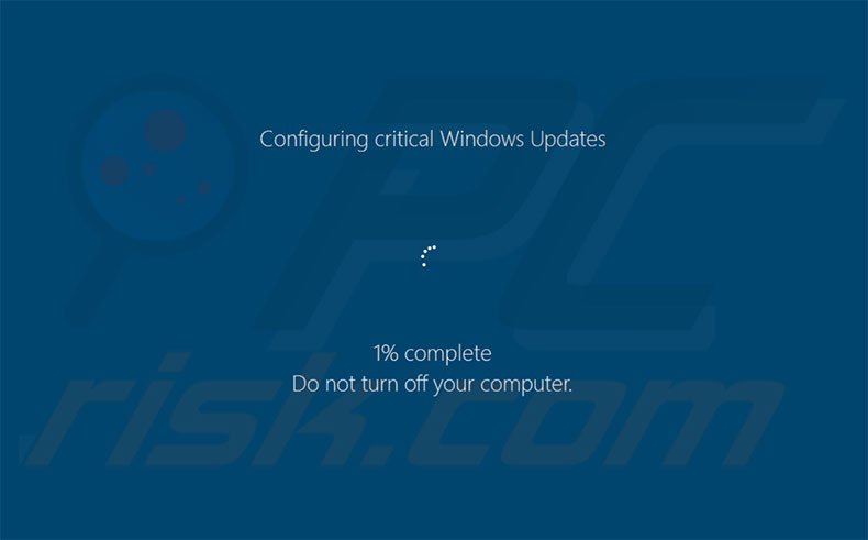 Comrade Circle ransomware Vals Windows update scherm