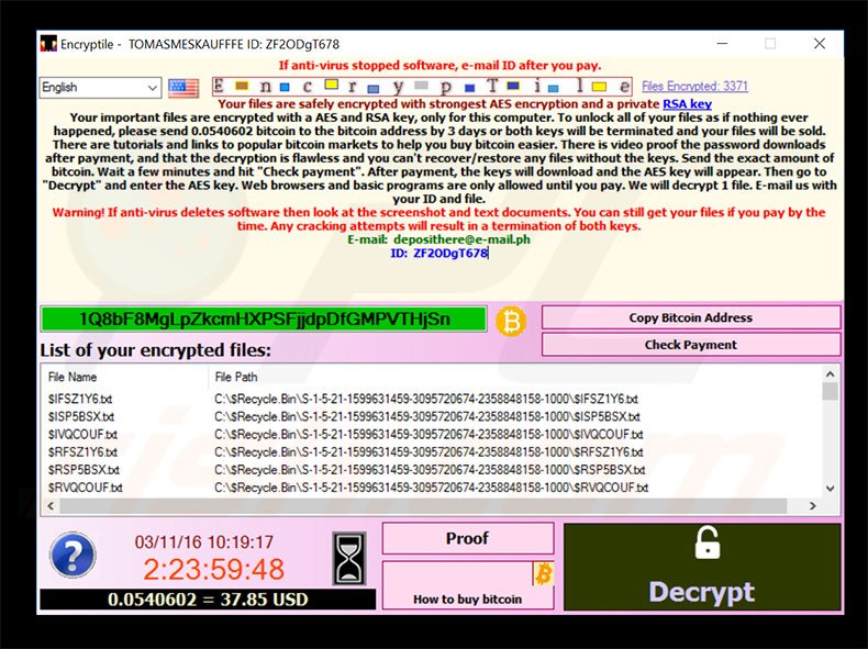 EncrypTile decryptie-instructies