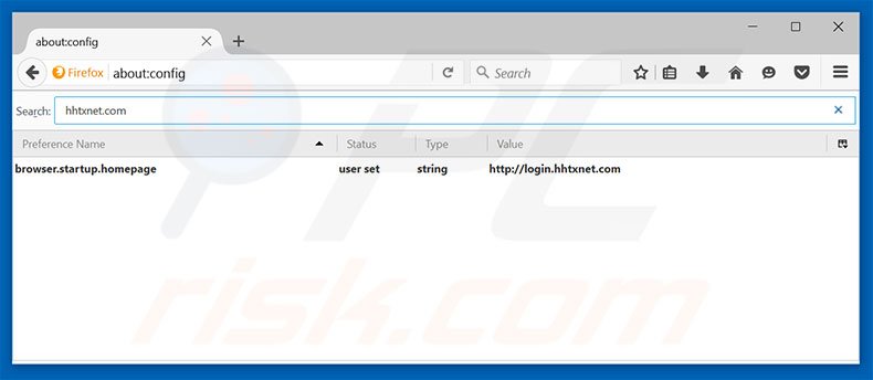 Verwijder login.hhtxnet.com als standaard zoekmachine in Mozilla Firefox