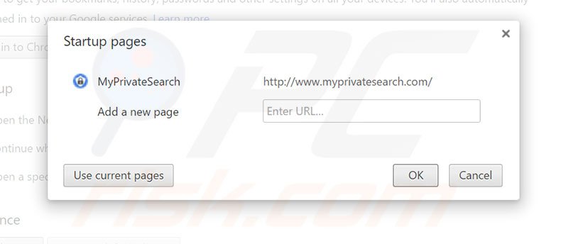 Myprivatesearch.com verwijderen van de startpagina van Google Chrome