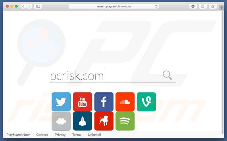 search.playsearchnow.com browserkaper op een Mac