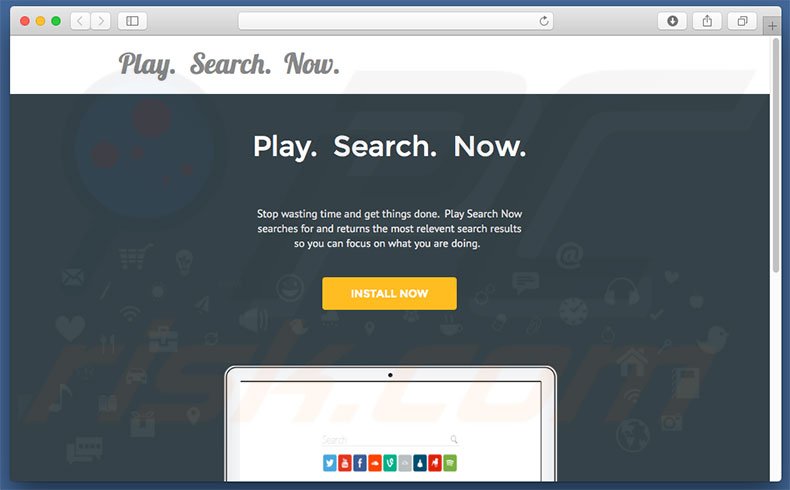 Dubieuze website die wordt gebruikt om search.playsearchnow.com te promoten