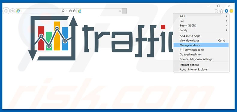 Verwijder Traffic Exchange advertenties uit Internet Explorer stap 1