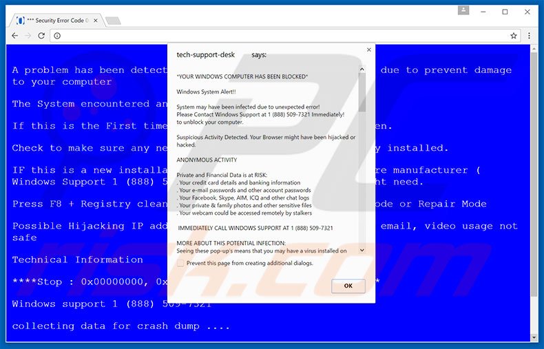 Your Windows Computer Has Been Blocked adware