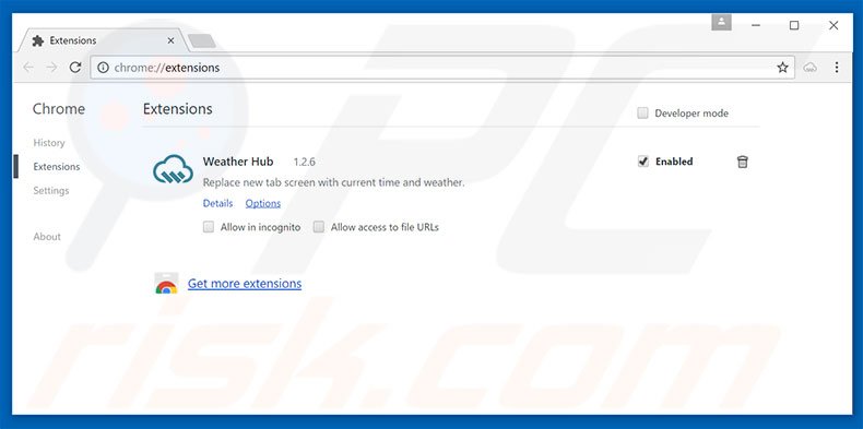 Verwijder myluckysites.com gerelateerde Google Chrome extensies