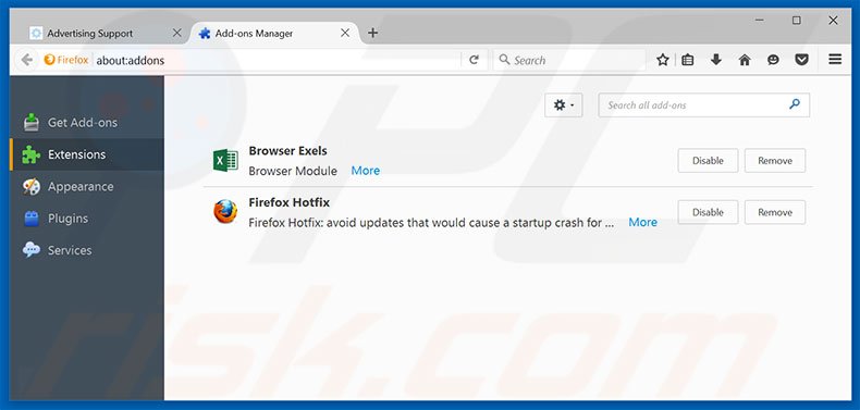 Verwijder de {PRODUCT_NAME} advertenties uit Mozilla Firefox stap 2
