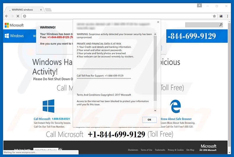 Tweede variant van Suspicious Activity From Your IP Address oplichterij