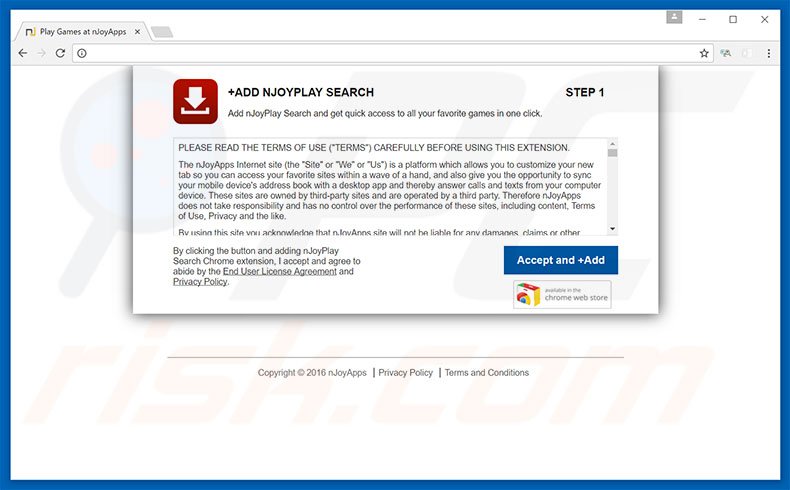 Kwaadaardige website promoot de nJoyPlay browser hijacker