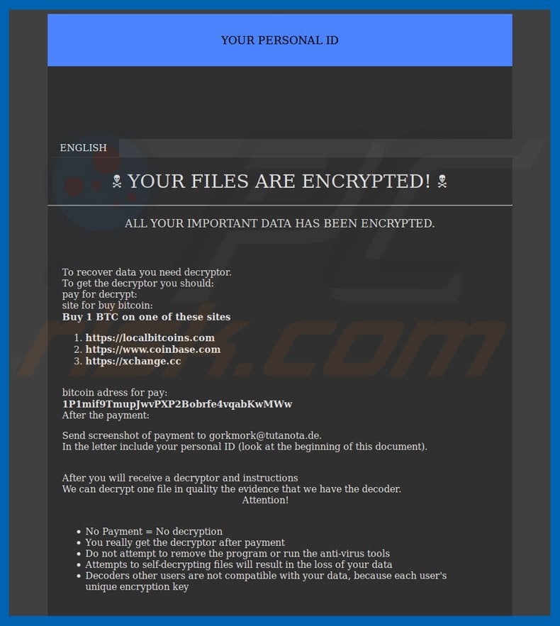globeimposter ransomware .hNcrypt variant