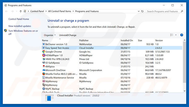 mapseasy.net browserkaper via het configuratiescherm