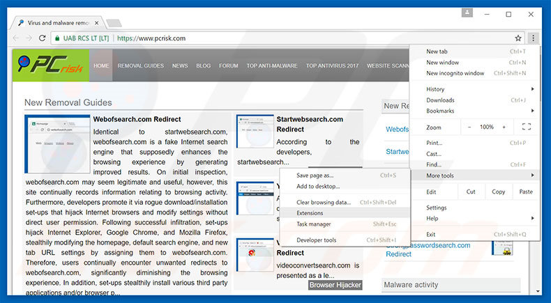 Verwijder de nextlnk.com advertenties uit Google Chrome stap 1