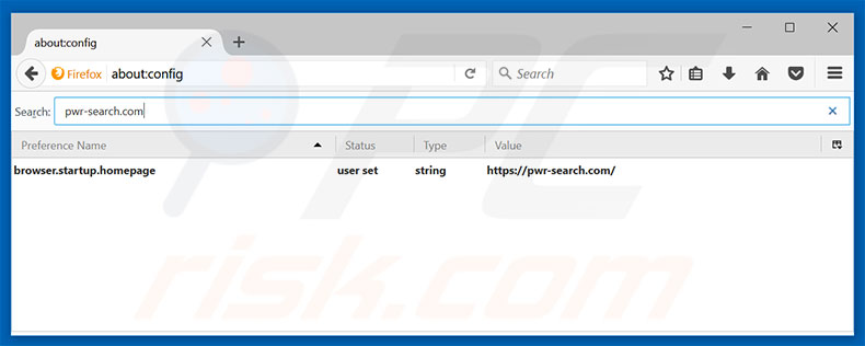 Verwijder pwr-search.com als standaard zoekmachine in Mozilla Firefox
