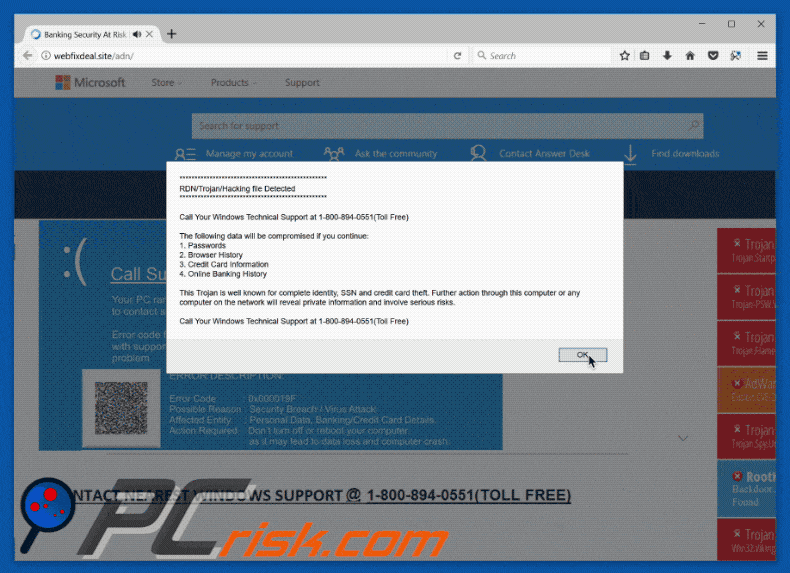 RDN_Trojan_Hacking File Detected oplichting gif