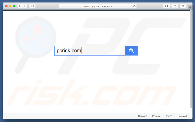 search.anysearchmac.com browser hijacker op een Mac computer
