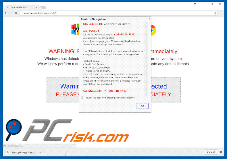 ISP HAS BLOCKED YOUR PC oplichting gif