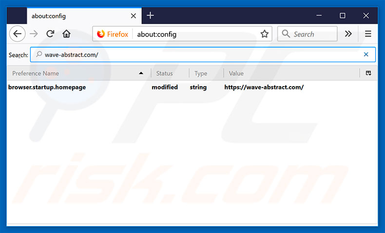 Wave-abstract.com verwijderen uit Mozilla Firefox standaard zoekmachine