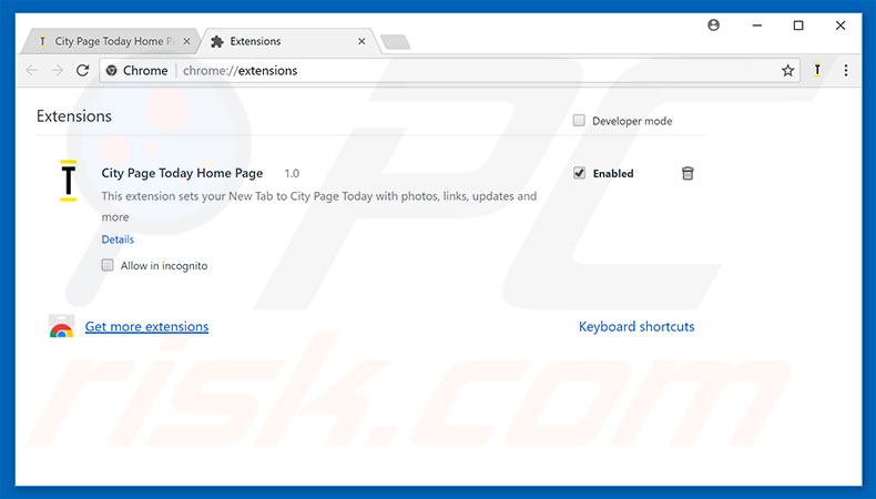 Verwijder Windows Detected ZEUS Virus advertenties uit Google Chrome stap 2