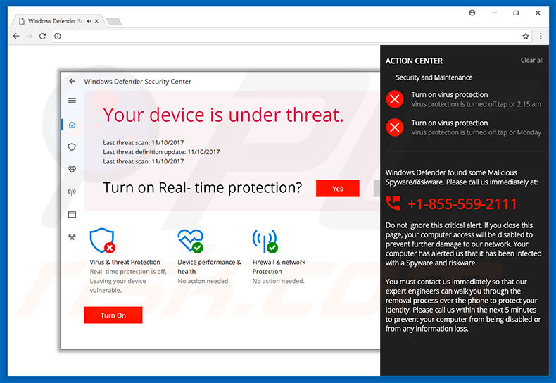 ACTION CENTER adware