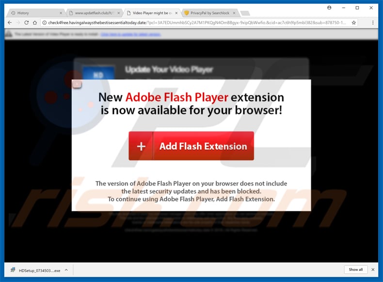 search.mediatabtv.online verspreidt valse flash player updates