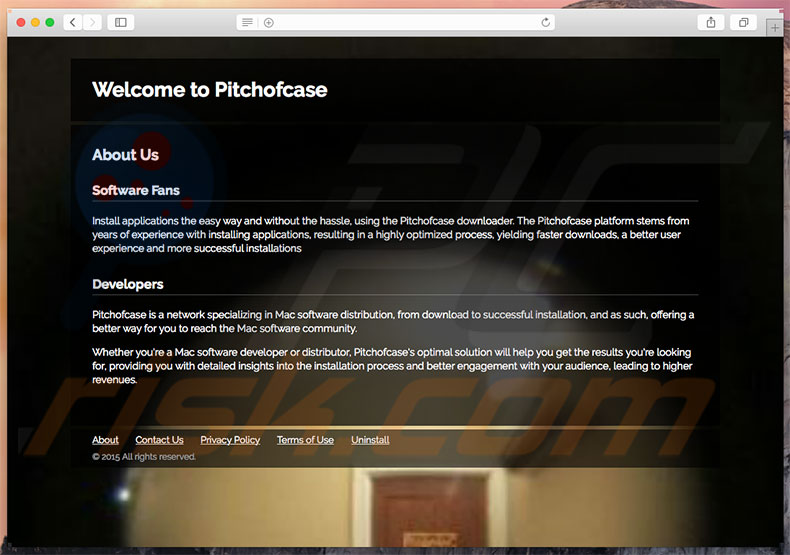Dubieuze website gebruikt om search.pitchofcase.com te promoten