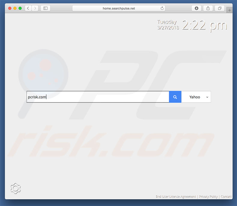 home.searchpulse.net browser hijacker op een Mac computer