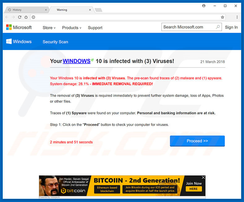 Your Windows 10 Is Infected With 3 Viruses oplichting