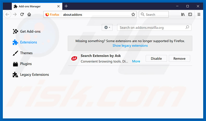 Verwijder de ImpaqSpeed advertenties uit Mozilla Firefox stap 2