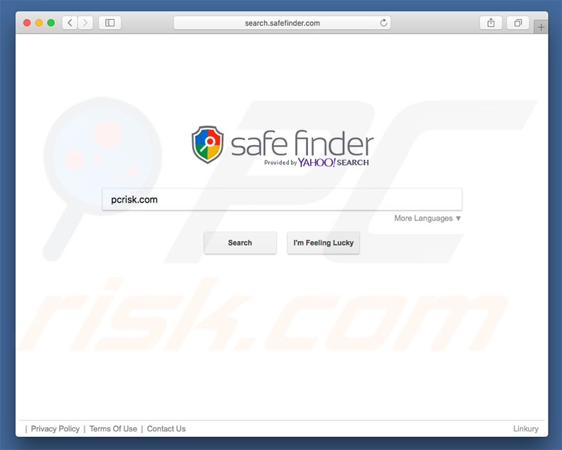 Safe Finder browser hijacker op een Mac-computer