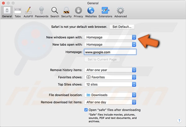 Safe Finder Safari Stap 2