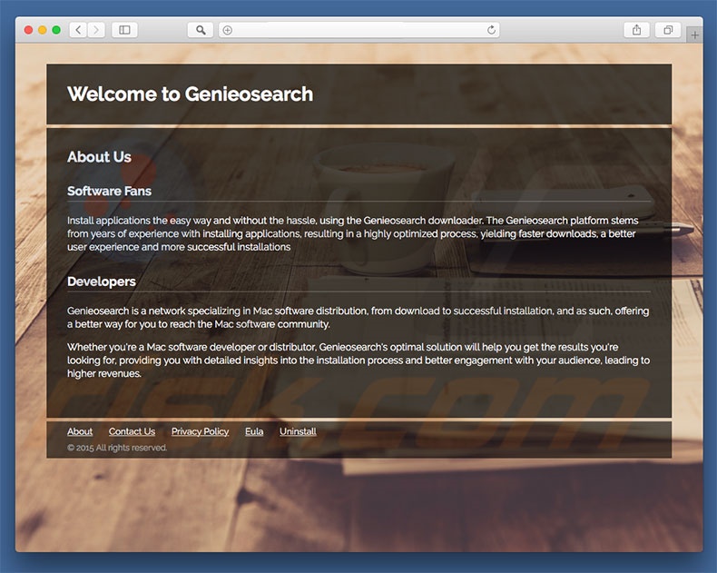 Dubieuze website promoot search.genieosearch.com