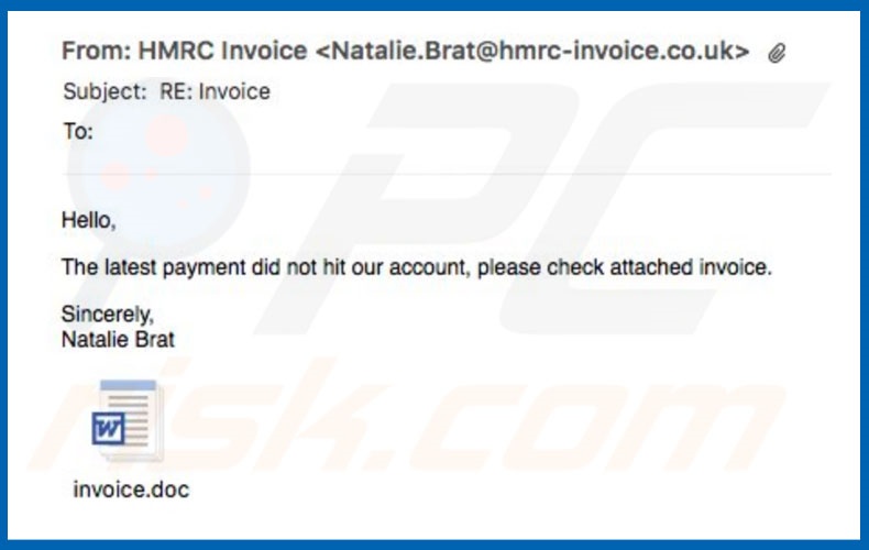 Invoice Email virus