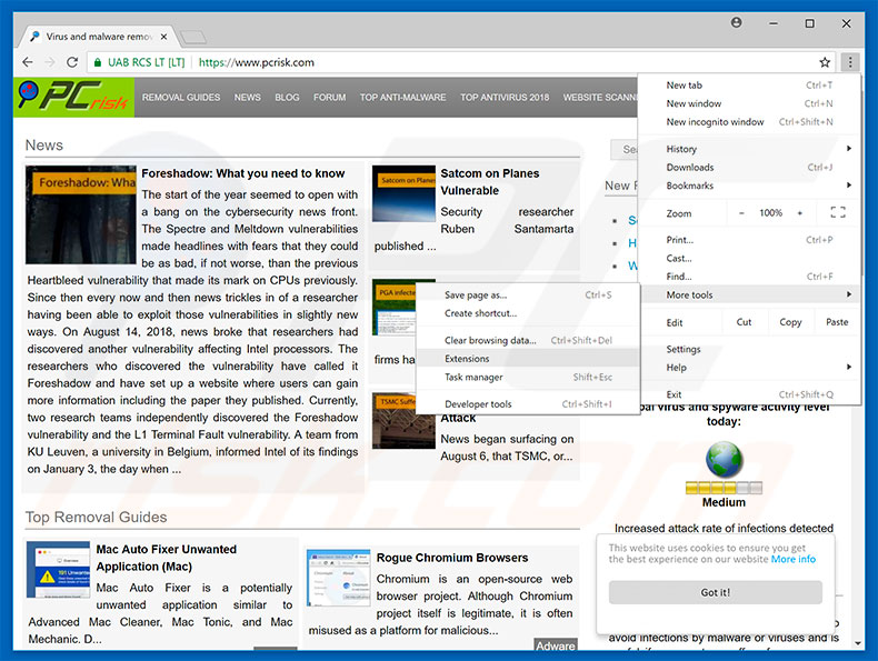 verwijder Ads X In Google Search Results  uit Google Chrome stap 1
