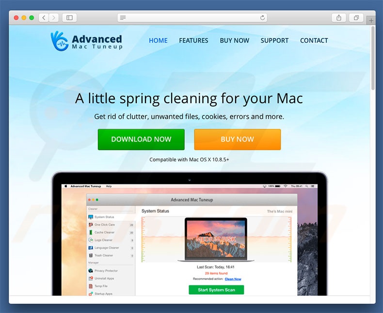 Officiele Advanced Mac Tuneup website
