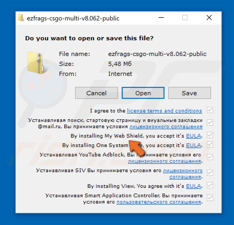 Misleidende installer verspreidt de My Web Shield adware