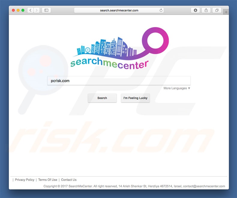 search.searchmecenter.com browser hijacker op een Mac computer