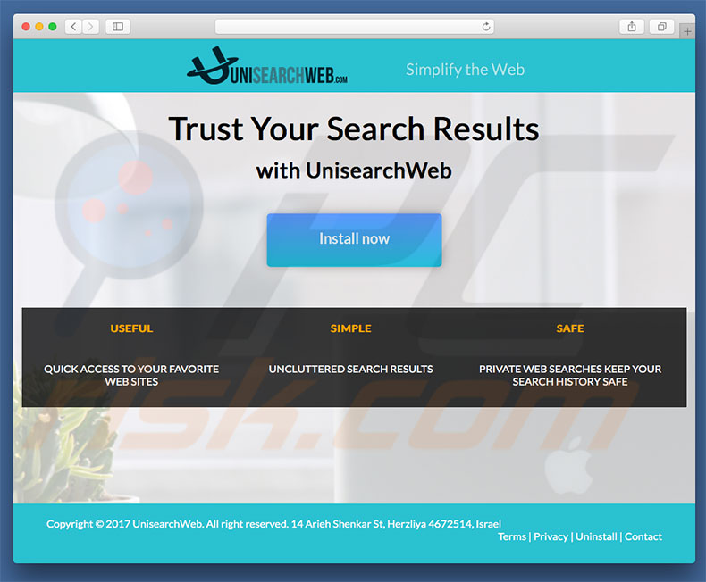 Dubieuze website promoot unisearchweb.com