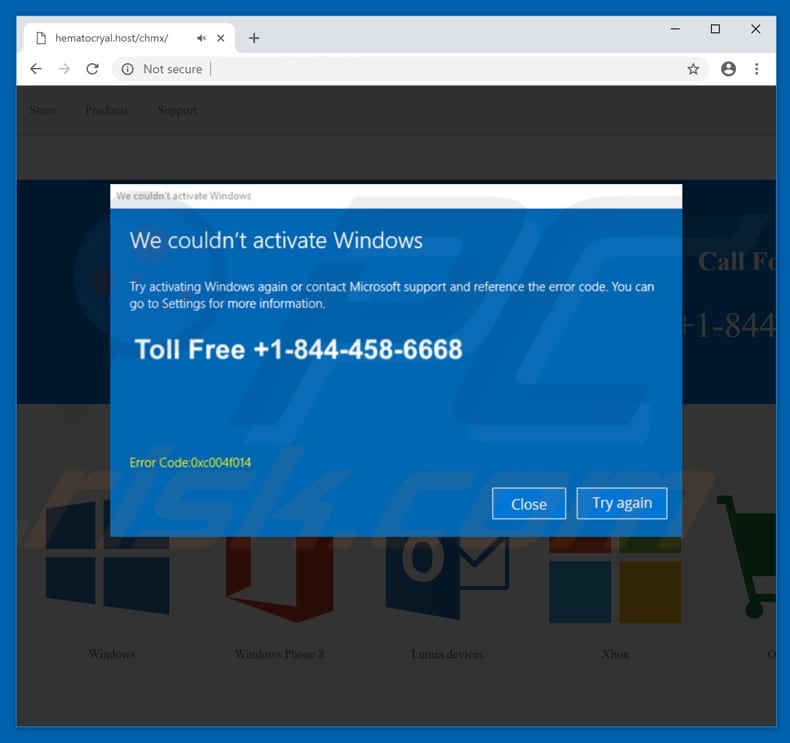 We Couldn't Activate Windows oplichting