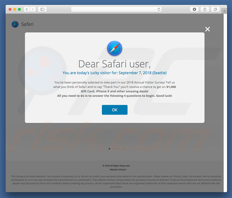 Dear Safari User, You Are Today's Lucky Visitor-oplichting