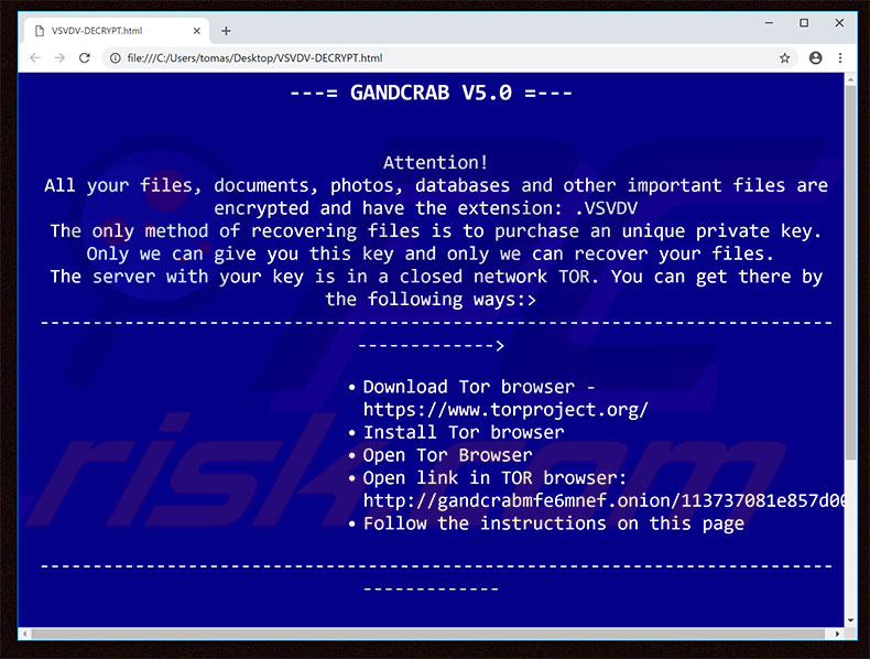 GANDCRAB V5.0 decryptie-instructies