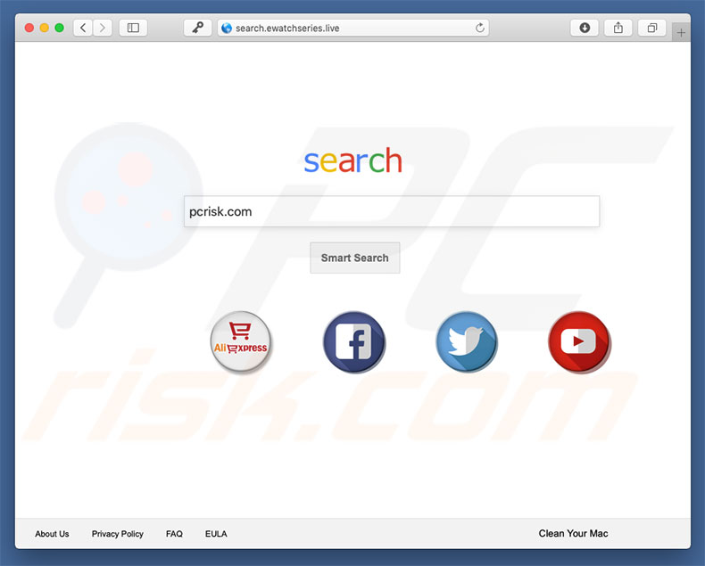 search.ewatchseries.live browserkaper op een Mac computer