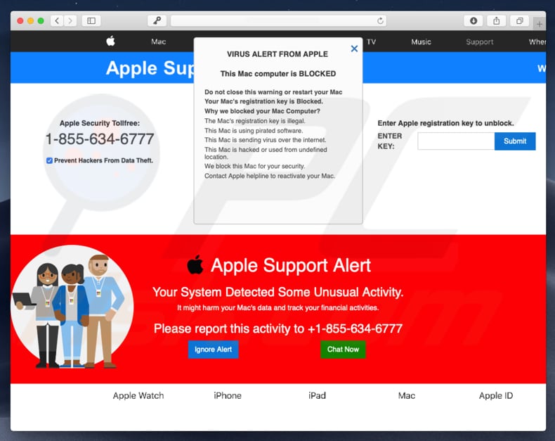 This Mac computer is BLOCKED oplichting