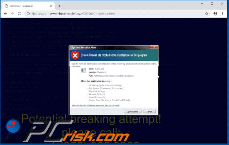 System Firewall Has Blocked Some Features oplichtingsgif