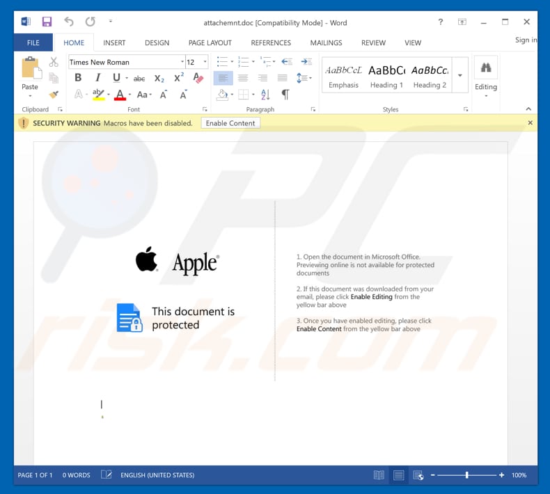 apple email virus bijlage verspreid via de apple email virus oplichtingscampagne