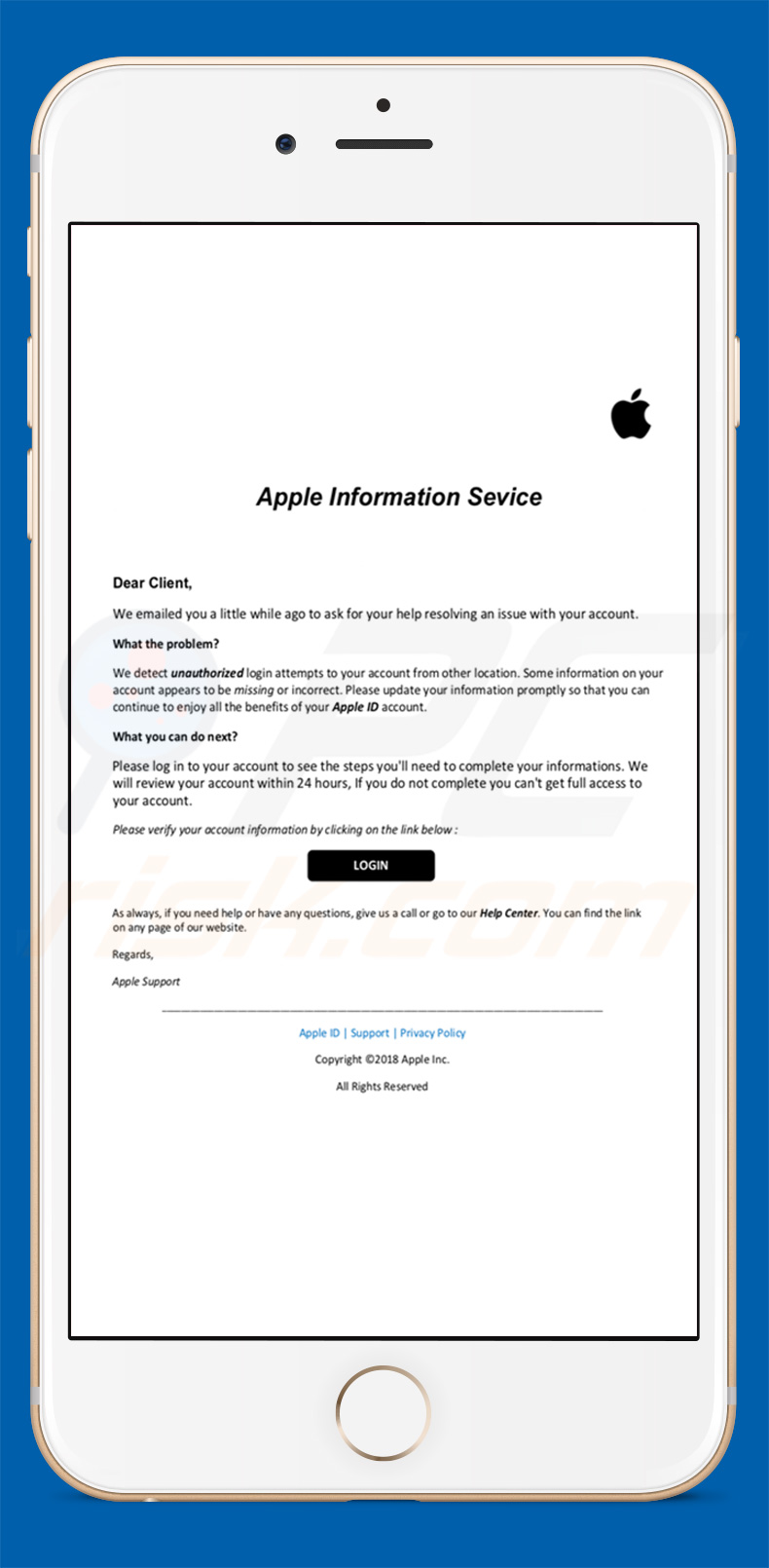 Apple Email Virus steelt accounts