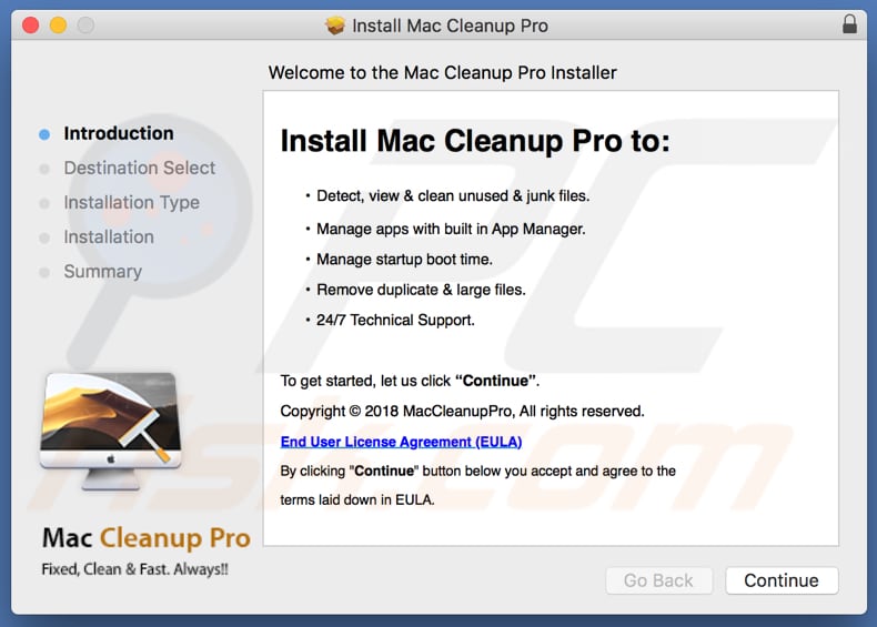 Mac Cleanup Pro app-installatie