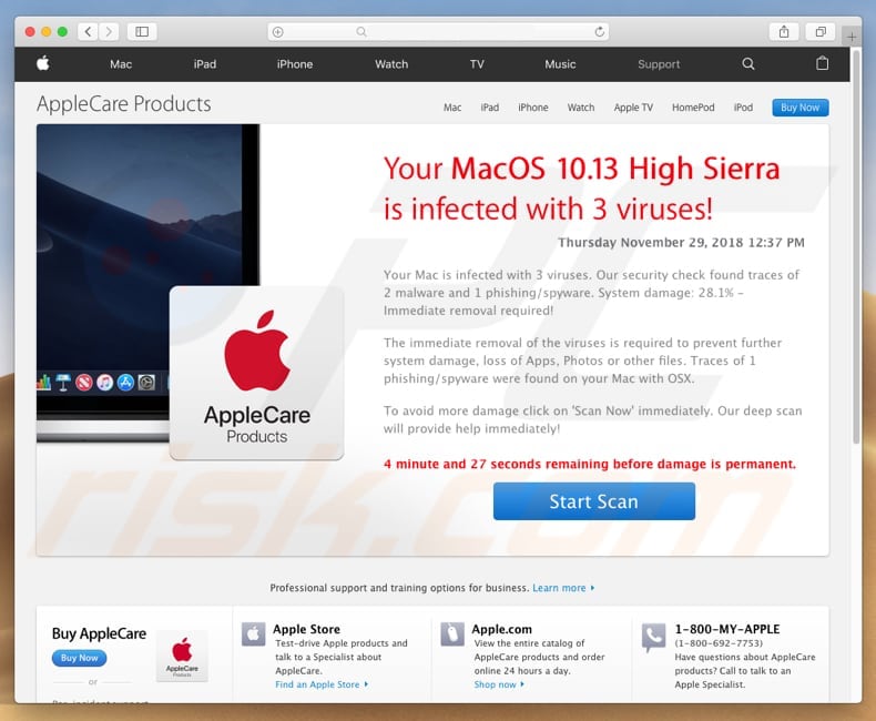 pop-up ads voorgebracht door de macperformance adware