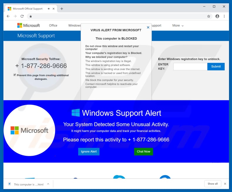 Microsoft Support POP-UP oplichting gebruikt om PC Analyzer Tool te promoten