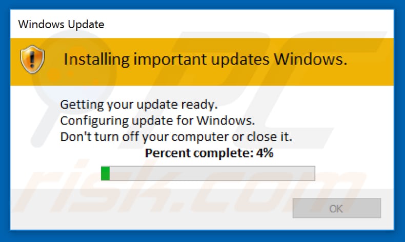 puma ransomware valse windows update 